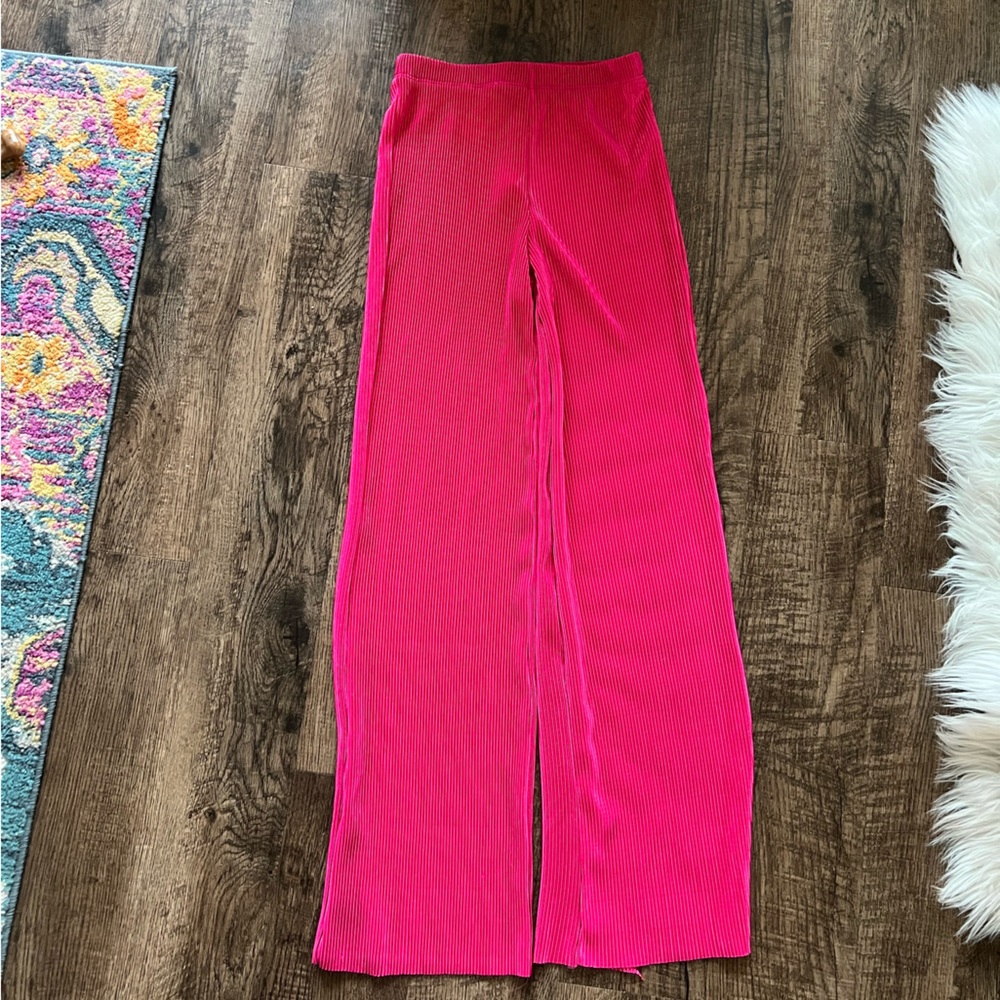 Ribbed Pink Pants